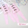 DEEKA 12 PCS Glitter Collegiate Style Cheer Bows Long Tail