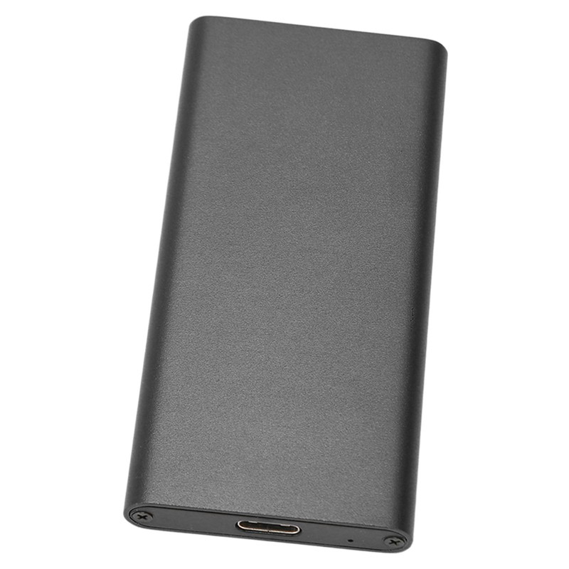 Tyep C to MSATA Enclosure Aluminum Alloy USB3.1 Gen2 Type