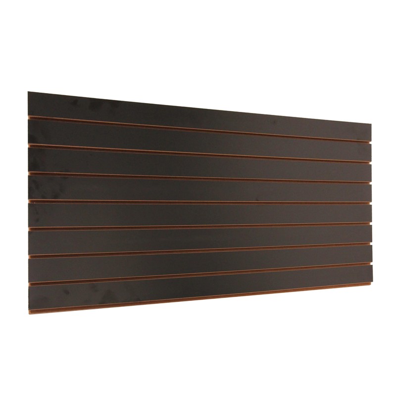 SSWBasics 4 ft x 2 ft Horizontal Black Slatwall Panels