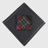 HOULIFE Mens Black Checkered Handkerchiefs 100% 60S Cotton Classic Tartan