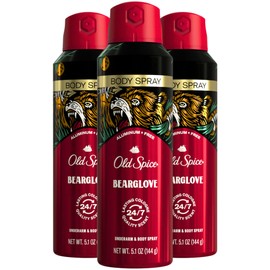 Old Spice Bearglove Body Spray for Men, 5.1 Oz (Pack of 3)