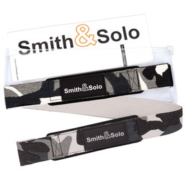 Smith & Solo Lifting Straps Strength Training - Women and Men, Lifting Straps, Grip Aids for Strength Sports, Gym and Bodybuilding, Fitness Accessories, Grip Aid (Camouflage)