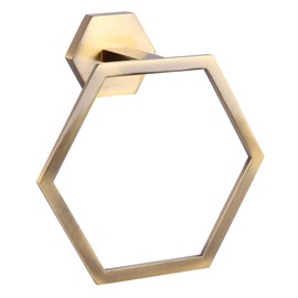 Canarm ATALEE Gold Towel Ring - 7.125" Luxurious Aluminum, Circular Wall-Mounted Towel Holder, Opulent Gold Finish for Elegant Bathrooms
