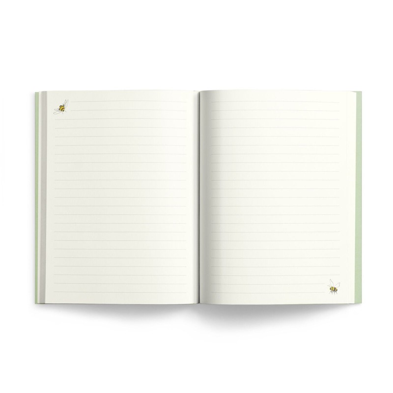 Affirmations Lined Notebook, Bee Daisy