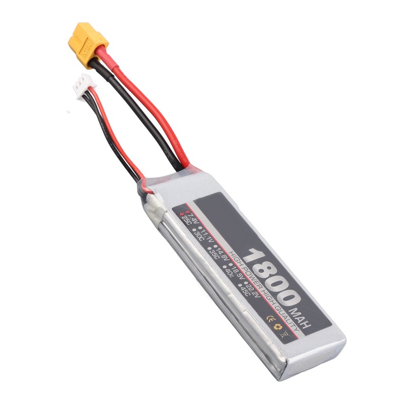 RC LiPo Battery 7.4V 2S 1800mAh 25C Rechargeable Lithium Polymer
