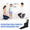 BESTonZON Metal Wall Mounted Height Measuring Tape Retractable Design for