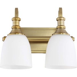 Quorum 5011-2-80 Two Light Vanity, Brass