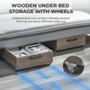 Under Bed Storage with Wheels, 2-Pack Under Bed Shoe Storage