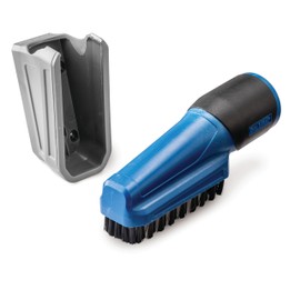 Rockler Dust Right Click-Connect Bench Brush & Dock – Durable Soft Bristle Brush for Cleaning - Easy-to-Use Dust Collection Fittings for Vacuuming - Perfect Air Filtration Tool w/Comfort Grip Handle.