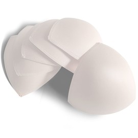 WMugthome 3 Pairs Sewn Bra Pads Push Up of Triangle Inserts for Replacements Bikini Top and Sports Swimsuit Bra Inserts(White-B CUP)