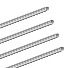 LAVMHAB 304 Stainless Steel Pipe 9 mm Outer Diameter x 0.8 mm Wall Thickness, 300 mm Length, Seamless Round Stainless Steel Pipe (Pack of 4)