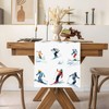 Heyfary Skiing Skier Table Runner Winter Snow Ski Party Decoration