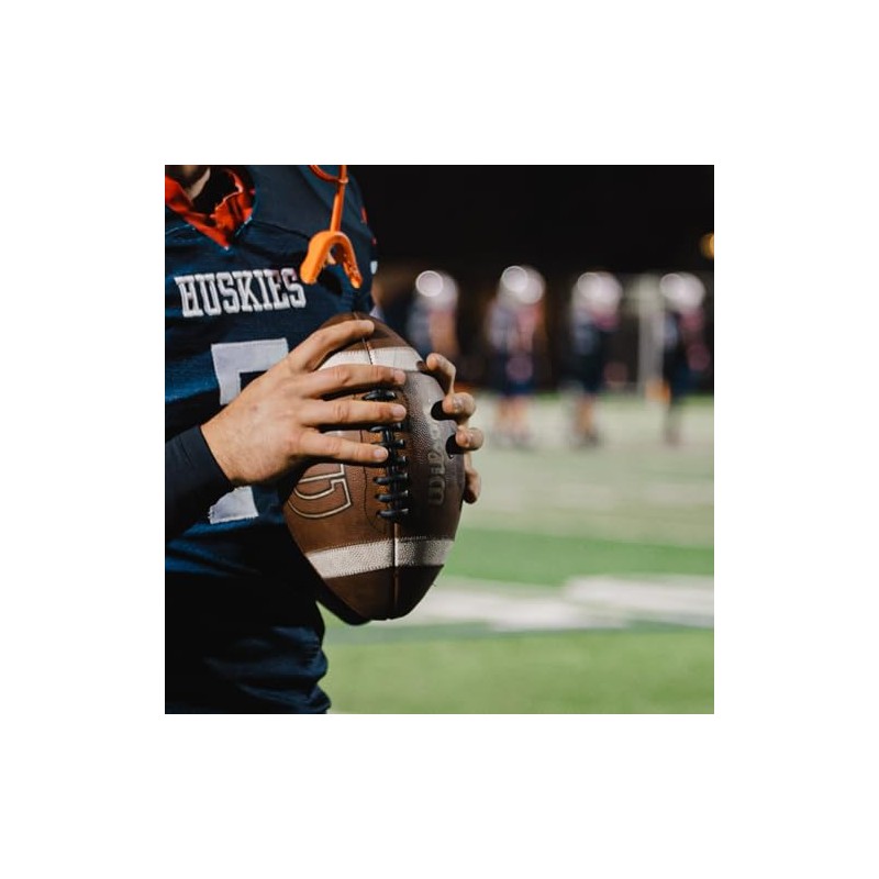 Wilson GST Leather Game Football