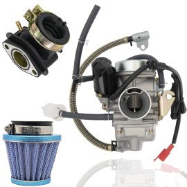Taotao, Roketa, Sunl, Baja GY6 125cc/150cc Carburetor for 4 Stroke Engines Electric Choke Scooter ATV Go...