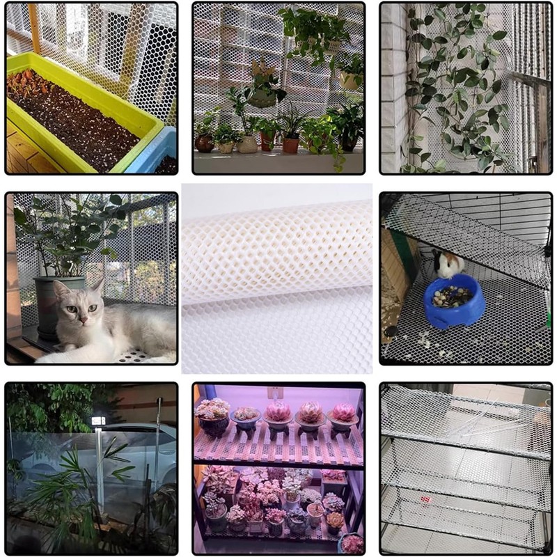 White Plastic Chicken Wire Mesh Fence Hexagonal Poultry Netting Plastic