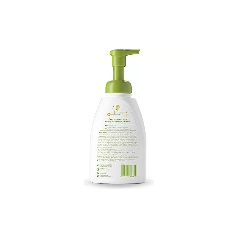 Marca Babyganics Champú Para Bebé Lavado Corporal, 16 Oz, 3