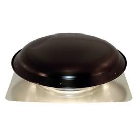 Ventamatic VX25BLK Static Galvanized Steel Dome and Flange Roof Vent, Black