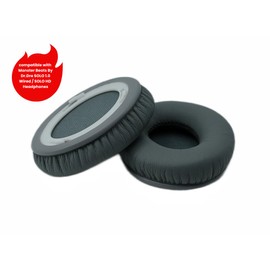 Sumugaric Solo1.0 - almohadillas para orejas de repuesto con cable para auriculares compatibles con Monster Beats by Dr. Dre Solo 1.0 con cable Solo HD con cable en la oreja, color gris