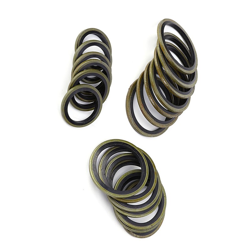 240pcs 6\8\10\12\14\16\18\20\22\24\27\30mm Metal Rubber Sealing Oil Ring Drain Plug Gasket