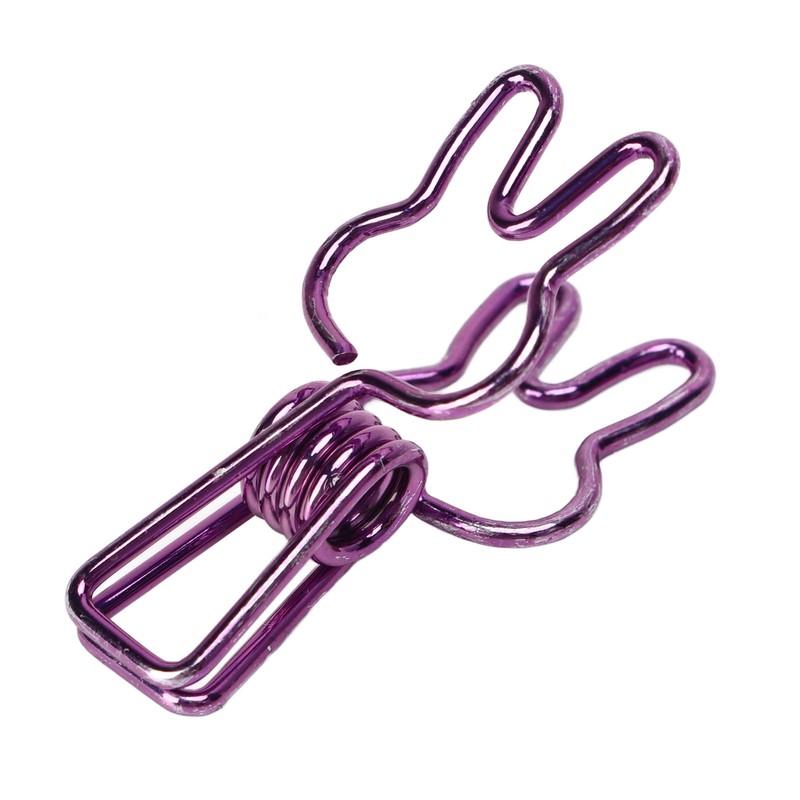 100Pcs Bunny Binder Clips Hollow Out Strong Clamping Sturdy Metal
