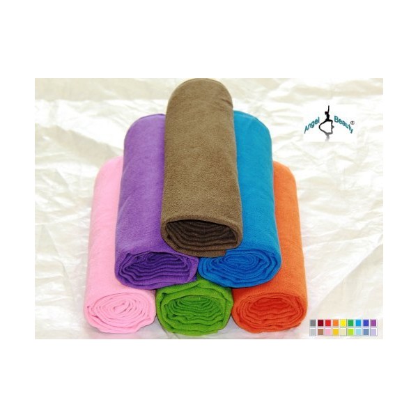 Angelbeauty Microfiber Extra Thickness Yoga Towel Mat Length (24" x 72") in Multi Colors (Purple)