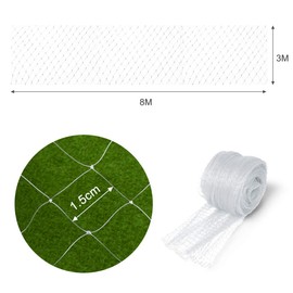 GWHOLE 9.8 x26 Ft Garden Netting with 1'' Square Mesh with Cable Tie for Fruit, Vegetable, Plant Trees Protection, Translucent