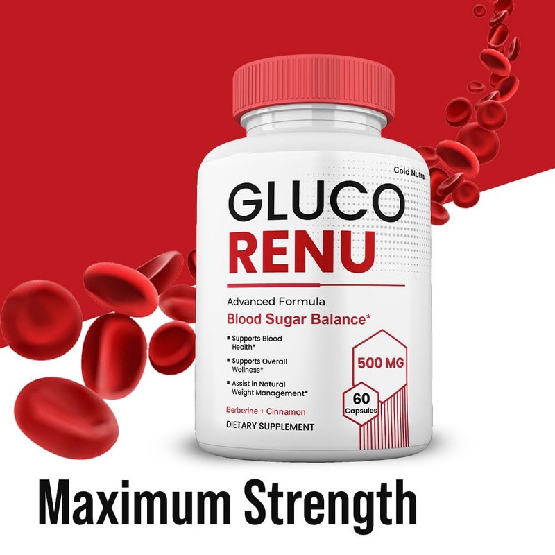 Gold Nutra GlucoRenu Capsules, GlucoRenu Pills, Maximum Strength All Natural