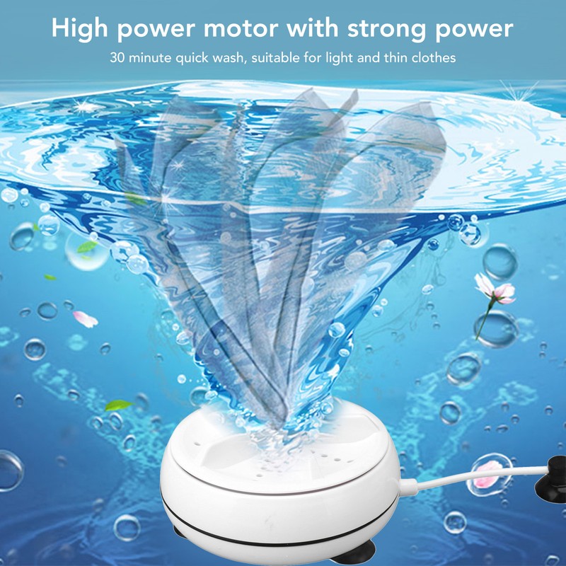 5L Folding Washing Machine Ultrasonic Vibration Forward Reverse USB Foldable