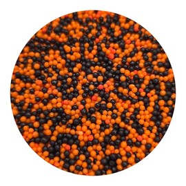 NCS Black and Orange Edible Non Pareil Sprinkles, 8 ounces - Great for Cupcakes, Cookies, Cakes, Cakes Pops
