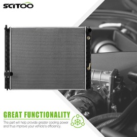 SCITOO 13079 Radiator Replacement Fit 2009-2012 for INFINITI for FX35 3.5L 2013 for INFINITI for FX37 3.7L 2009-2013 for INFINITI for FX50 5.0L 2014-2015 for INFINITI for QX70 3.7L