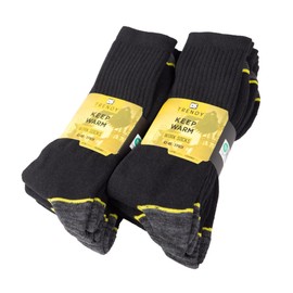 Men's Work Socks Cotton 6 Pieces Summer Winter Work Socks for Men Long Men's Socks, black, 43 - 46