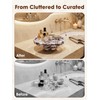 Marble Decorative Tray, 7" Round Marble Tray with Legs, Calacatta