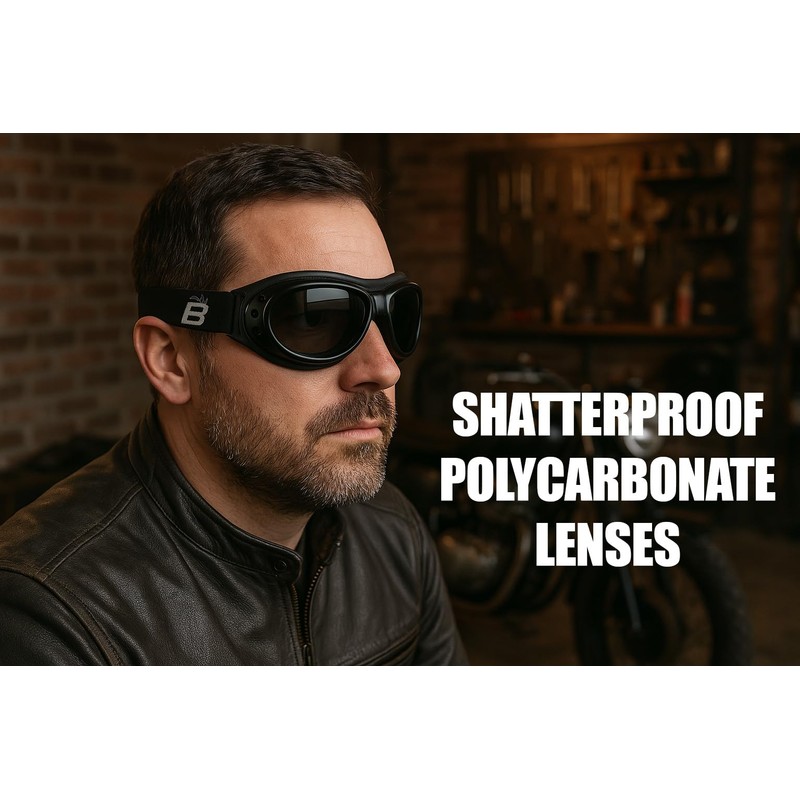 Birdz Eyewear Eagle Red Baron Motorcycle & Airsoft Goggles Clear