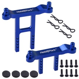 Hobbypark Aluminum Body Mounts Posts (Front & Rear), Clips, Washers for Traxxas 1/18 LaTrax Teton, Desert Prerunner, Replacement Parts of 7615 (Navy Blue)
