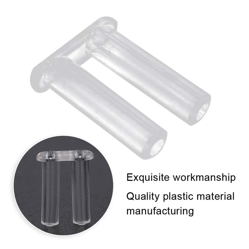 Zwindy 200 Pieces Clear Plastic Glasses Plugs, 5 Types Glasses