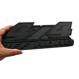 1Pc 4X4 Off Road Emblems Decal Stickers Auto Decoration Accessories 3D Badge Replacemen for F-150 F-250 F-350 Tacoma Tundra Ram Silverado Truck Pickup (Black)