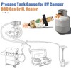 Aekops Propane Tank Adapter with Gauge Converts POL LP Tank