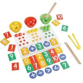 Dr. MUYA® Montessori Toy for 3 4 5 Years, Counting Toy, Wooden Toys, Educational Toys, Motor Skill, Hand-Eye Coordination, Gift for Kids Boys Girls Aged 3–5 Years