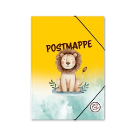 itenga Postal Folder with Elastic Closure DIN A4 Motif with Elastic Closure – Folder Corner Folder (Lion)