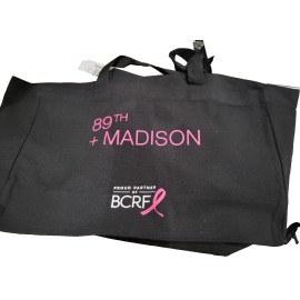 89th & Madison Canvas Tote Bag- Black,  inside pocket