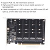 M.2 NVME SSD to PCIE X16 Adapter 4 Port High