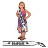 Beistle Kid Graduate Satin Sash-1pc, 27 by 31/2-Inch, White/Black
