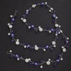 Teyglen Women Bride Wedding Flower Pearl Crystal Headband Hair Vine
