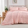 DECMAY Pink Bed in a Bag Twin Comforter Set for