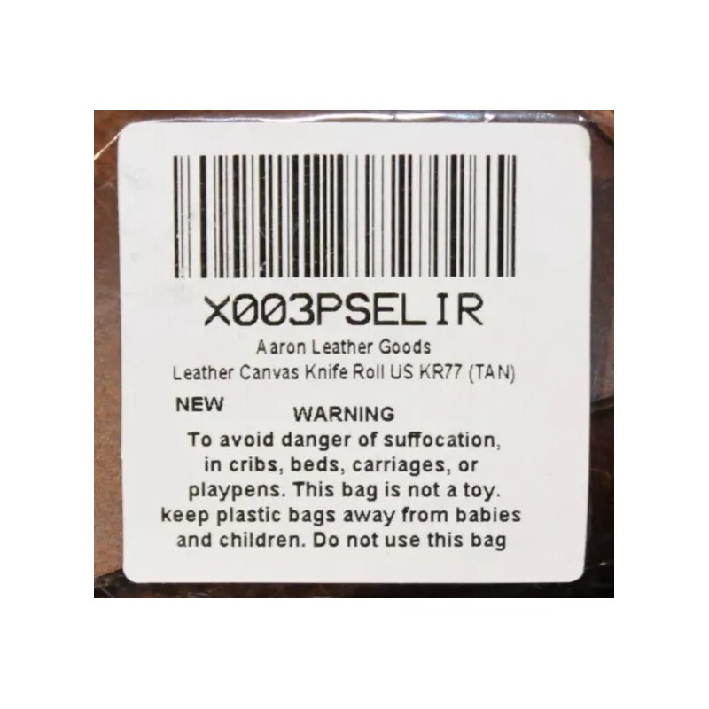 Aaron Leather Goods LEATHER Chef's Knife Roll TAN KR77 Leather