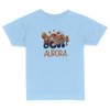 Fall Tractor Aurora Toddler Kids T-Shirt 4T Light Blue
