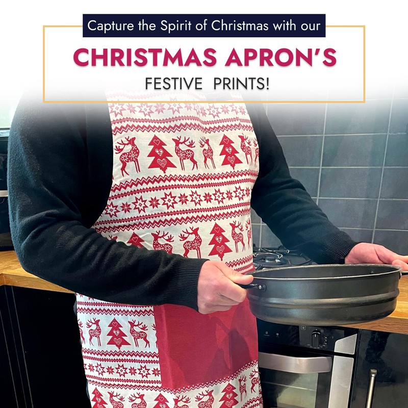 Ragged Rose Christmas Apron - Kids Aprons for Cooking &
