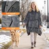 Cordless Wearable Heated Blanket Poncho, Portable Heated Shawl, 38x67