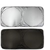 PLASTIFIC Universal Foldable Silver Car Windshield UV Visor Cover Front