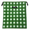 Deodorizing Drawstring Bag, Medium, Antibacterial, Gingham Green